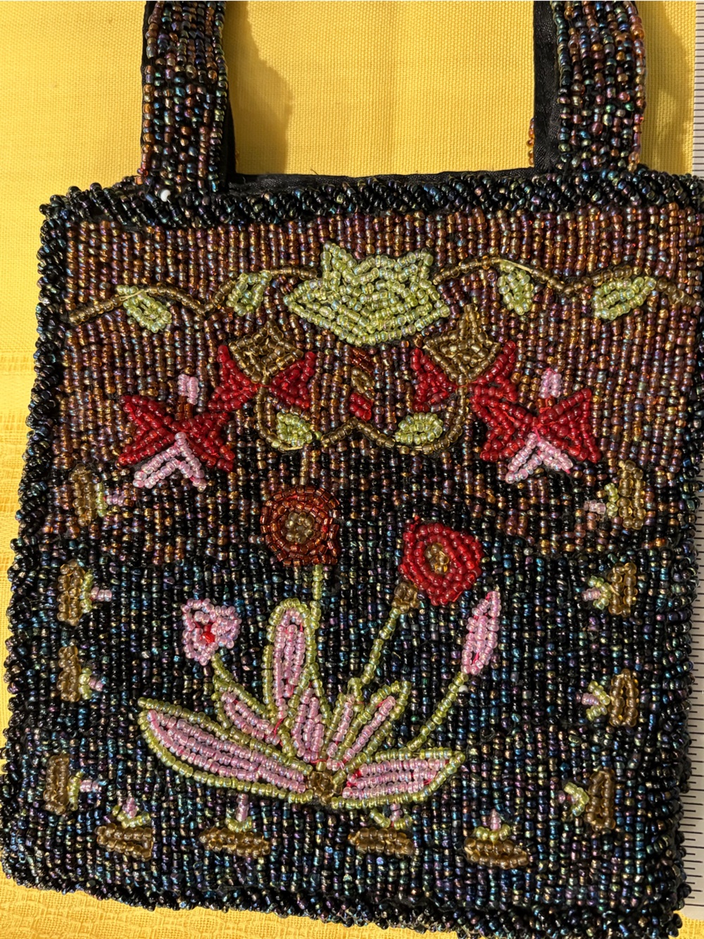 ✨ Y2K Retro 1920s Flapper Style Micro Glass Beaded Evening Bag ✨